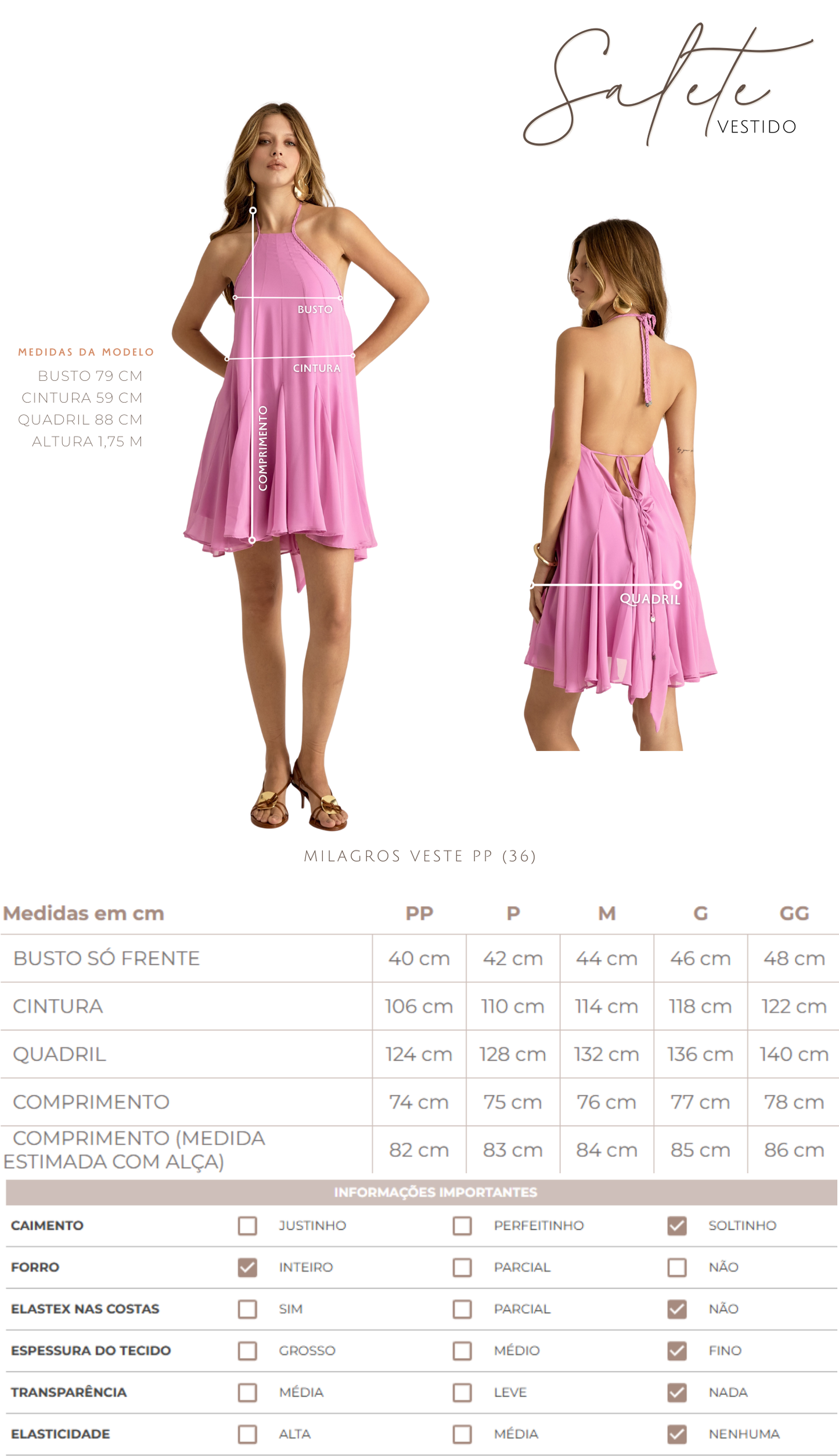 Vestido Salete Céu