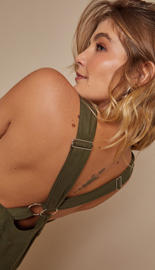 Vestido Samanta Verde Militar